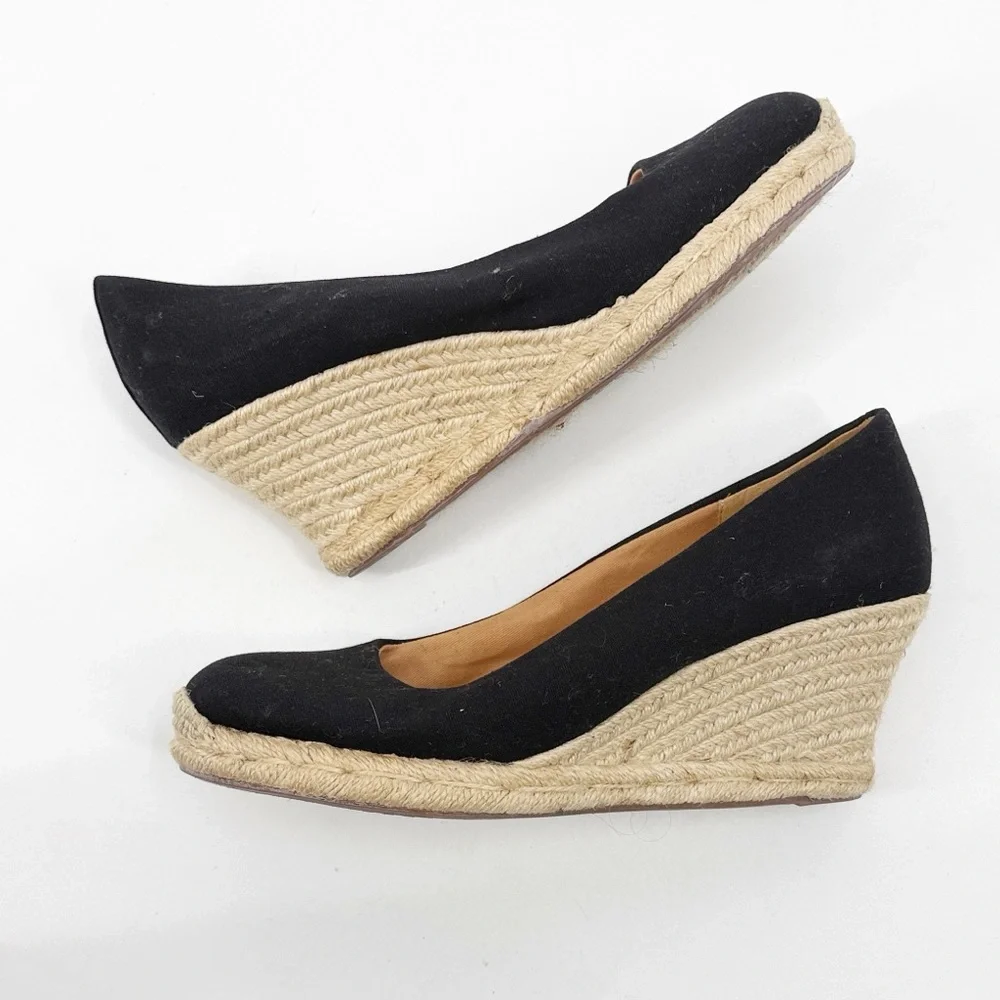 J. Crew Seville Women’s Espadrille Wedges Size 11 Black